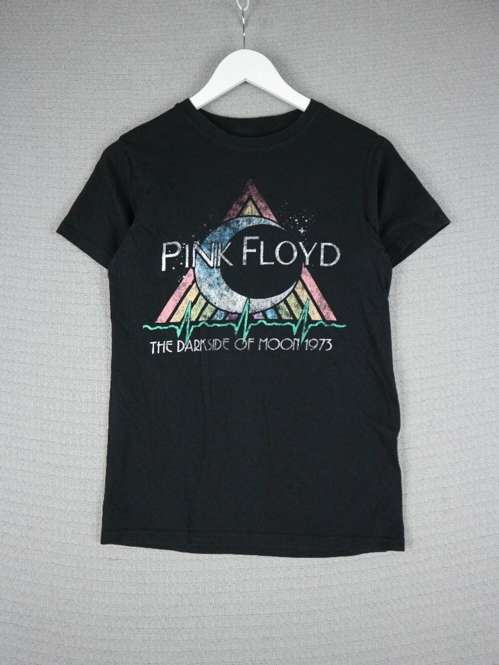 Pink Floyd The Darkside of Moon 1973 Cotton Black Tee Mens Small